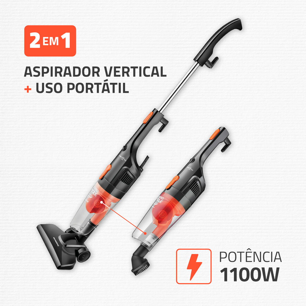 Aspirador De Pó Vertical Mondial Turbo Cycle 1100w Ap-35 Aspirador De Pó Vertical Mondial Turbo Cycle 1100w Ap-35